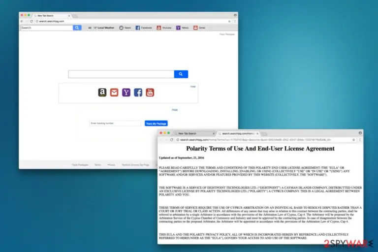 The example of Search.searchtpg.com search engine