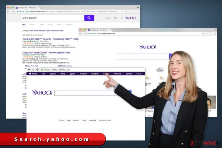 The image of search.yahoo.com virus