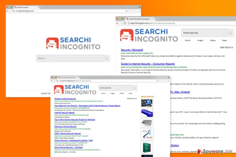 The image of Searchiincognito.com virus