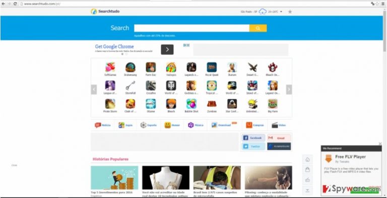 Searchtudo.com virus screenshot Searchtudo.com virus screenshot