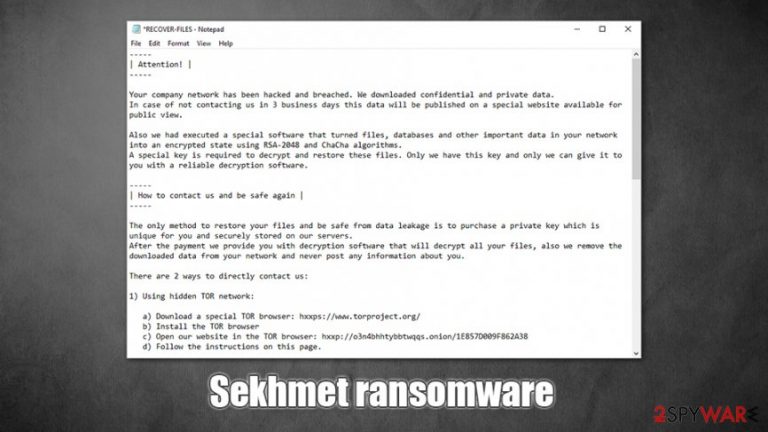 Sekhmet ransomware Sekhmet ransomware