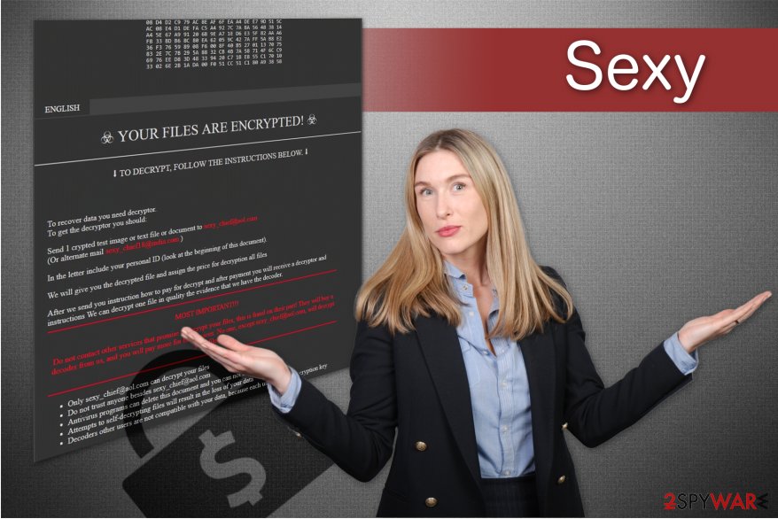 Sexy ransomware illustration Sexy ransomware illustration
