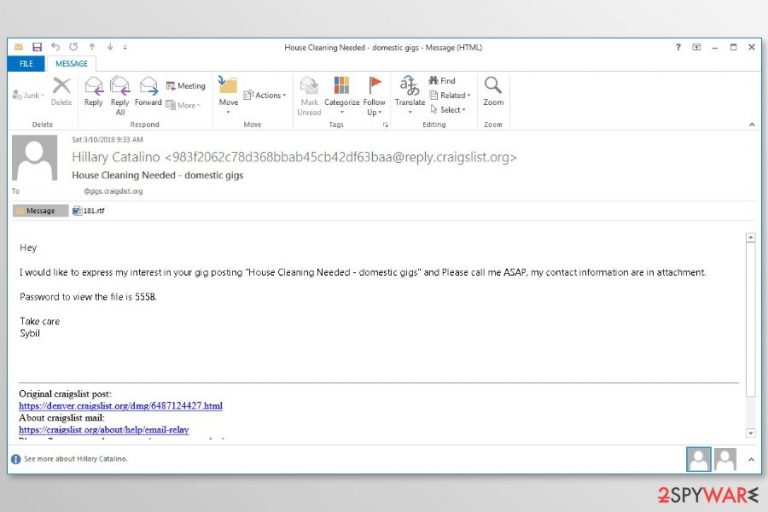 Sigma ransomware is spread via malicious emails