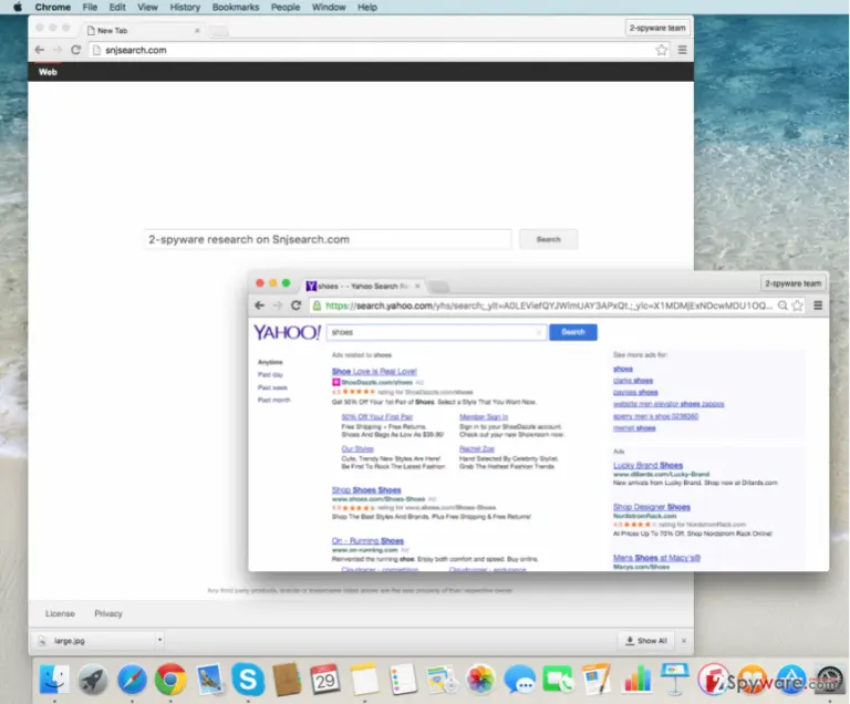Snjsearch.com hijack screenshot