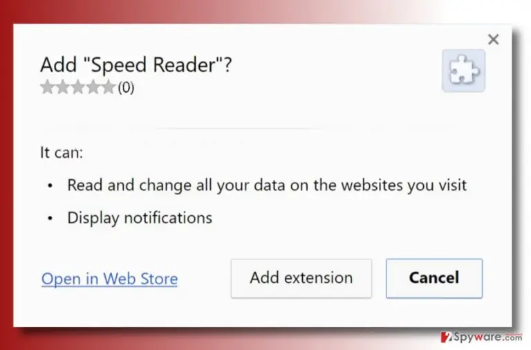 Speed Reader extension