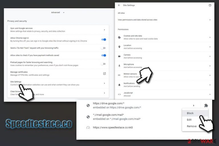 Speedtestace.co stop notifications