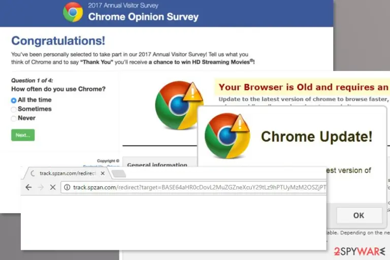 Examples of Spzan.com redirects