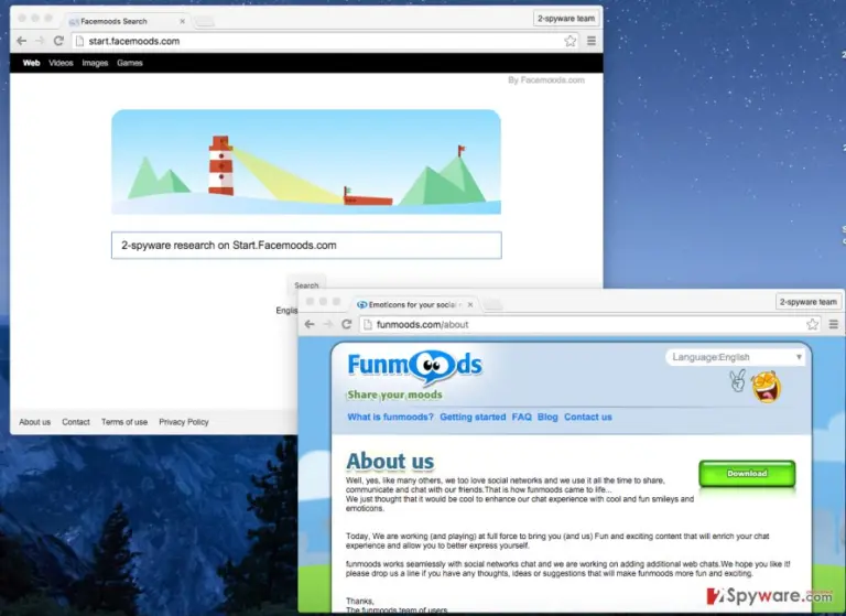 Start.Facemoods.com hijacks all Internet browsers