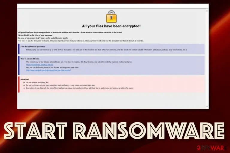 Start ransomware