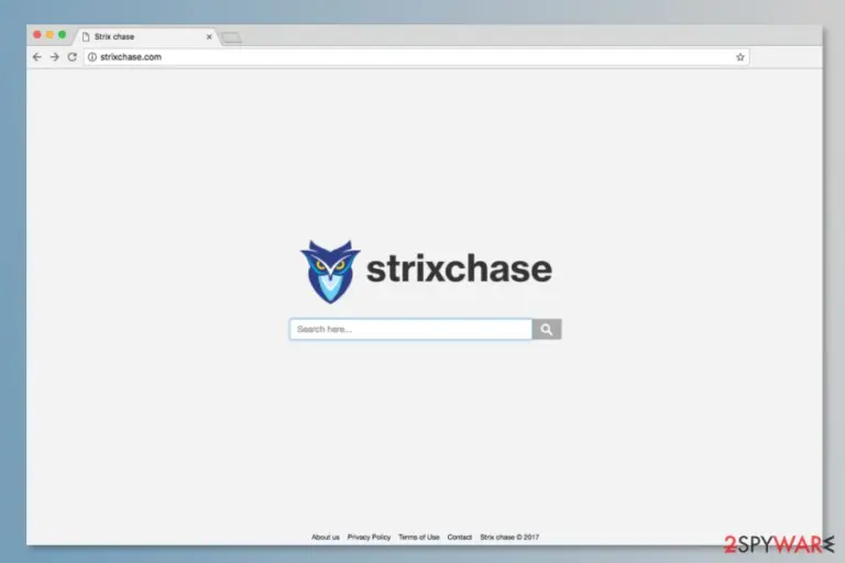 The screenshot of Strixchase.com site