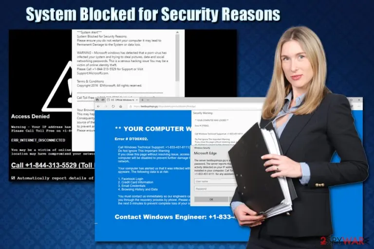 System Blocked for Security Reasons scam