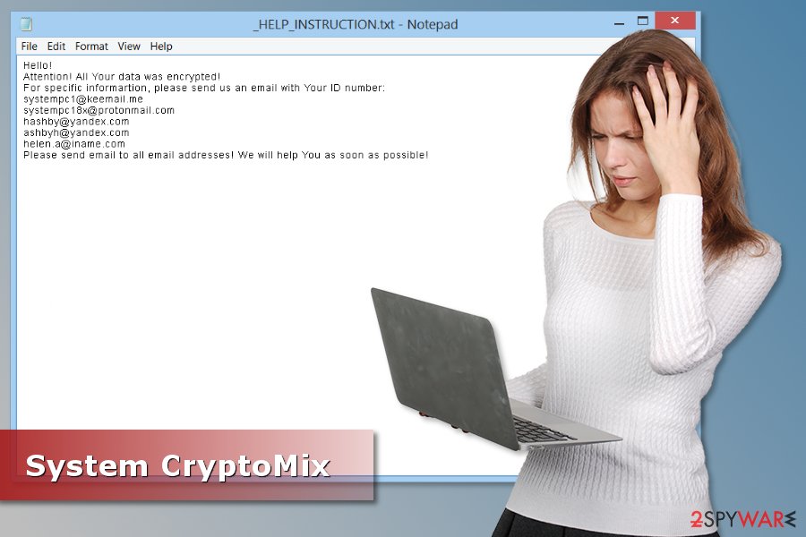 Image of System ransomware virus Image of System ransomware virus