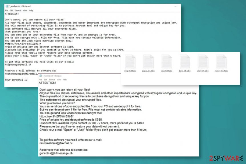 Tabe ransomware virus Tabe ransomware virus