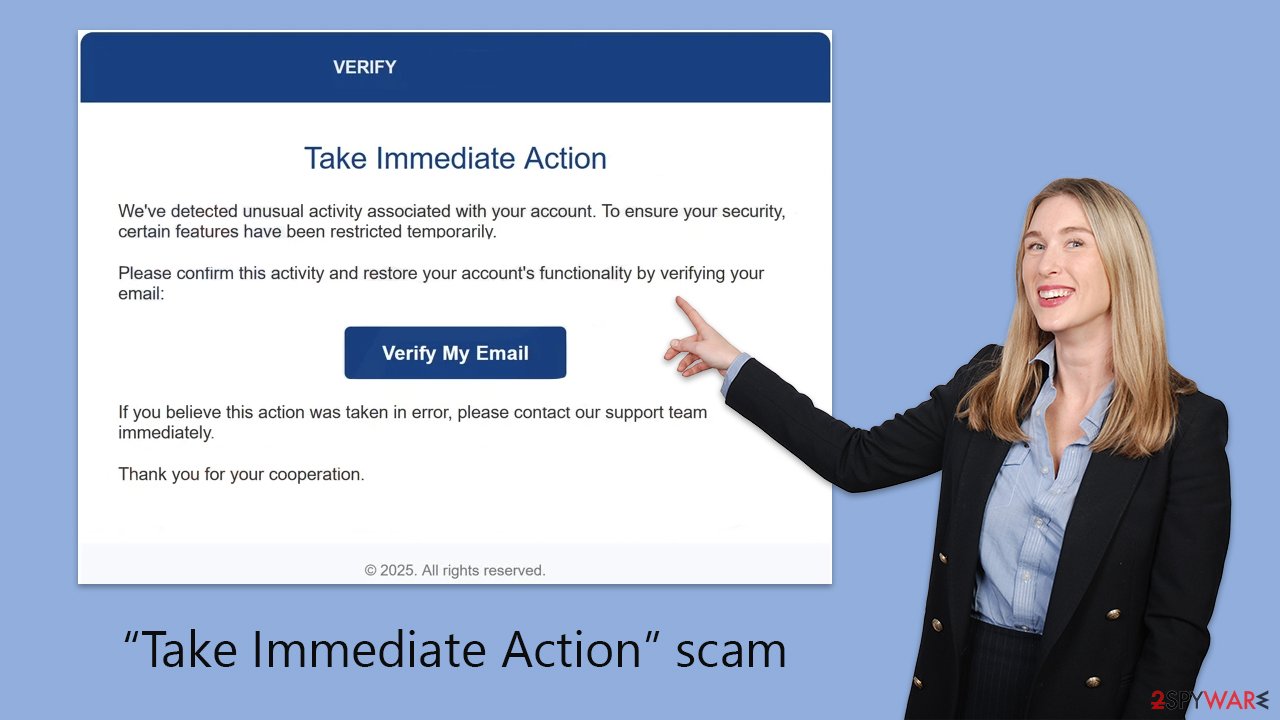 "Take Immediate Action" scam "Take Immediate Action" scam