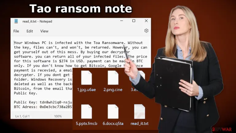 Tao ransom note