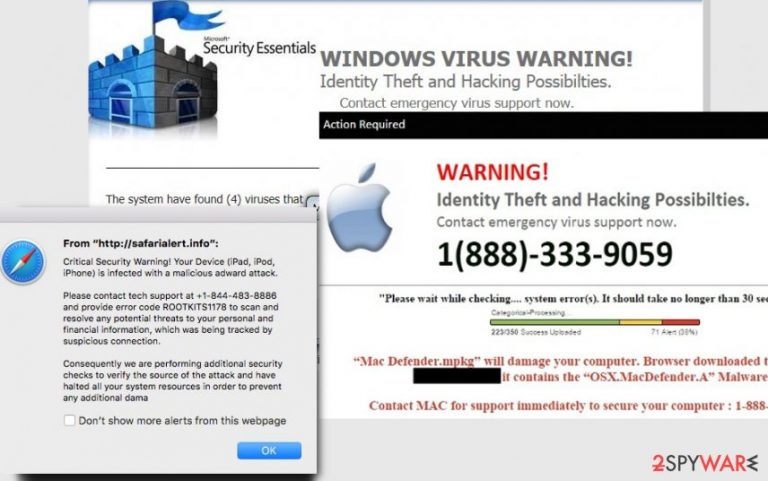 Tech Support scam virus image Tech Support scam virus image