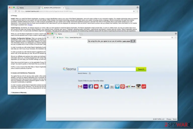Teoma Web Search screenshot