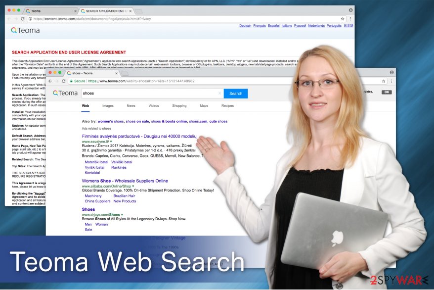 Teoma Web Search virus image Teoma Web Search virus image