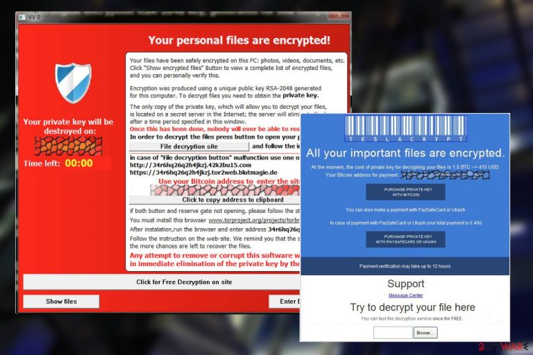 TeslaCrypt ransomware image TeslaCrypt ransomware image