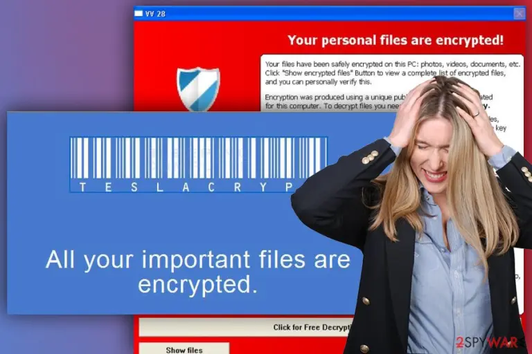 Picture of TeslaCrypt virus