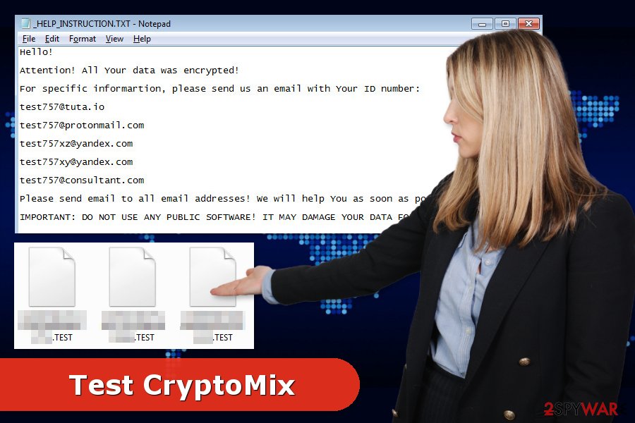 Test CryptoMix ransomware attack Test CryptoMix ransomware attack
