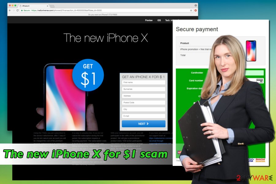 Displaying The new iPhone X for $1 scam Displaying The new iPhone X for $1 scam