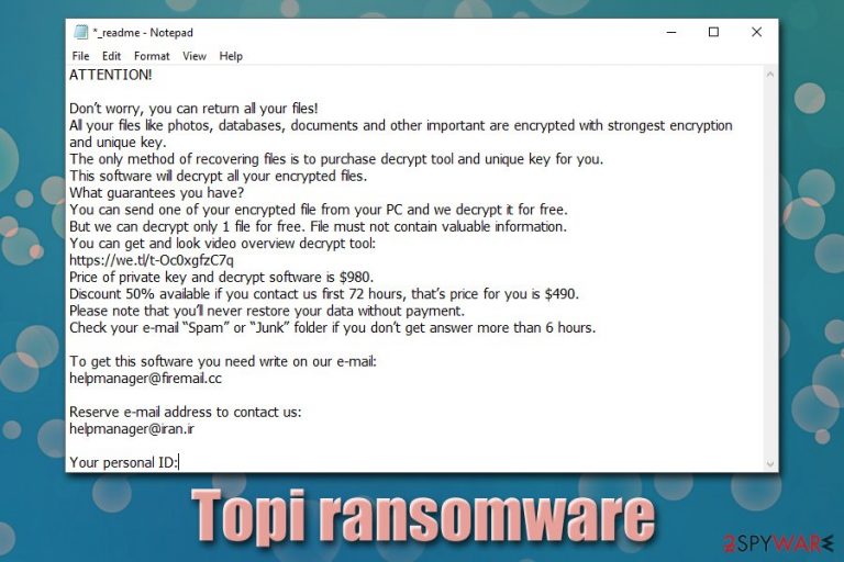 Topi ransomware Topi ransomware