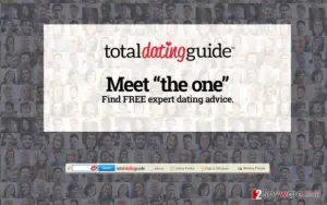 The picture showing Total Dating guide toolbar
