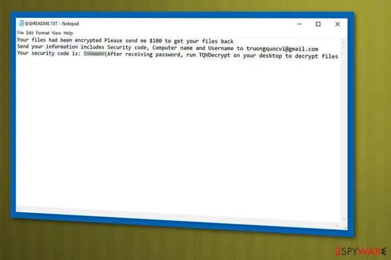 TQV ransomware virus