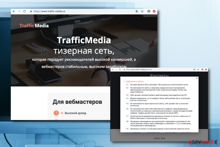 Traffic Media pop-up ads Traffic Media pop-up ads