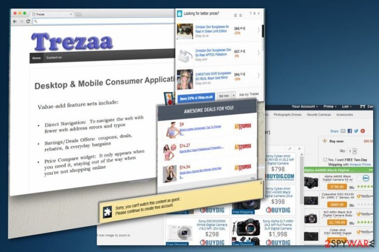 Trezaa pop-ups Trezaa pop-ups