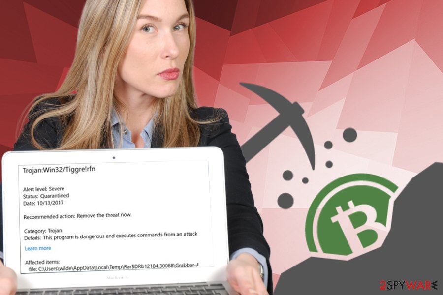 Trojan win32/Tiggre!rfn crypto-mining bot Trojan win32/Tiggre!rfn crypto-mining bot
