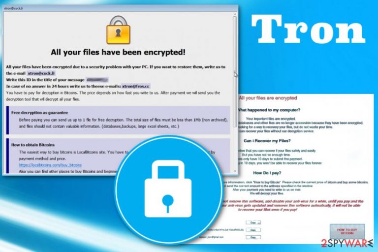 Tron ransomware Tron ransomware