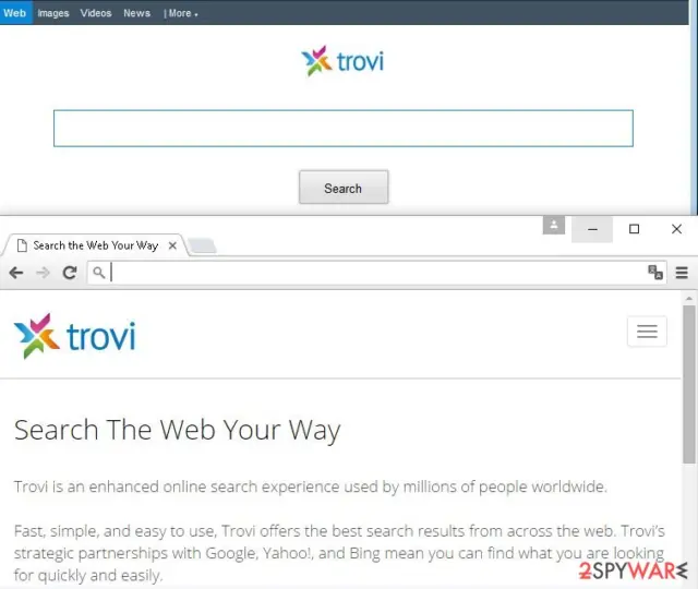 Trovi.com browser hijacker
