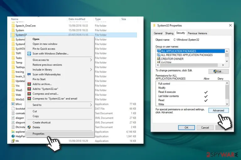 TrustedInstaller go to Properties