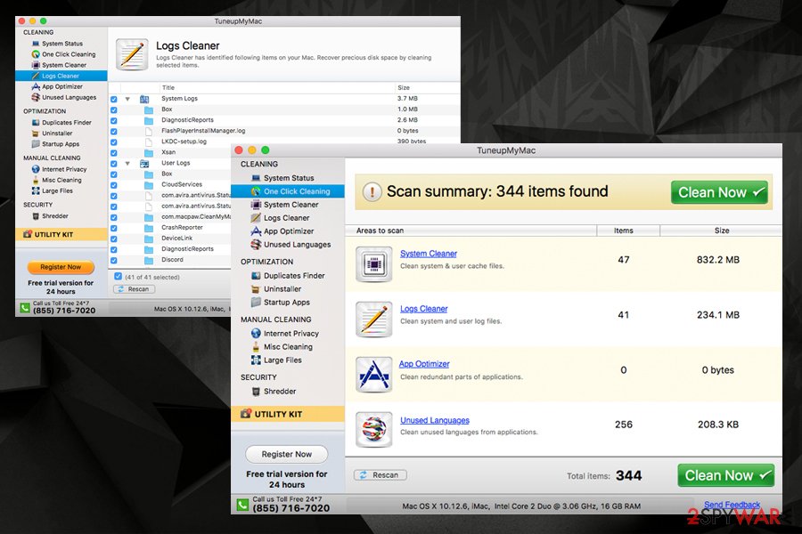 TuneupMyMac fake scan results TuneupMyMac fake scan results