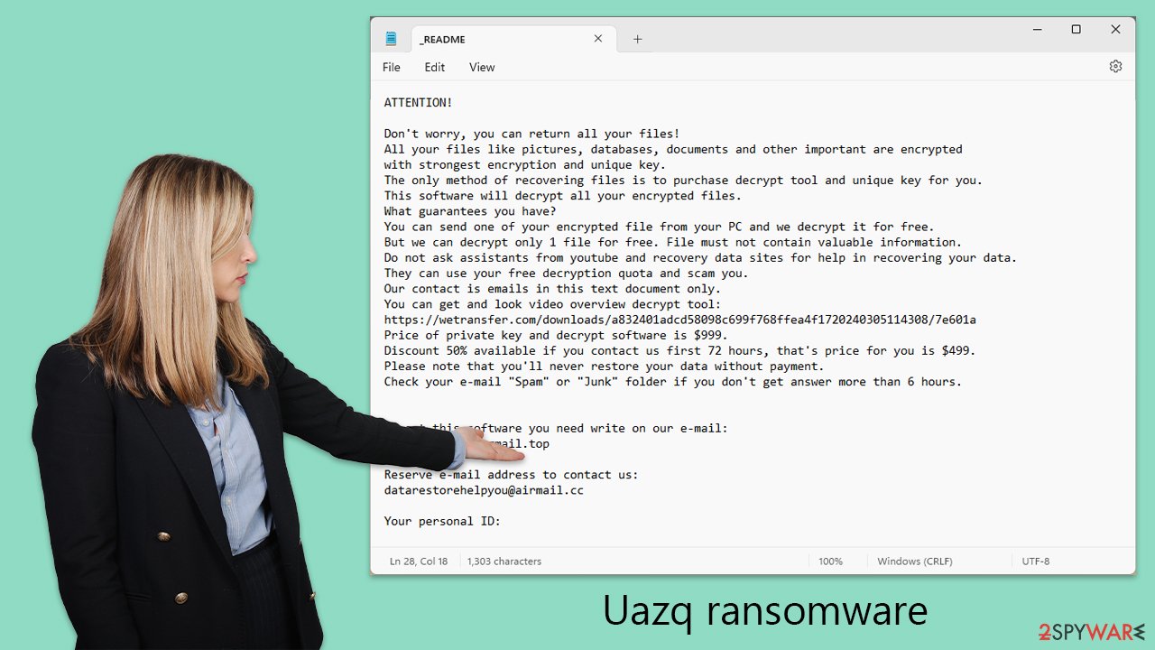 Uazq ransomware virus Uazq ransomware virus