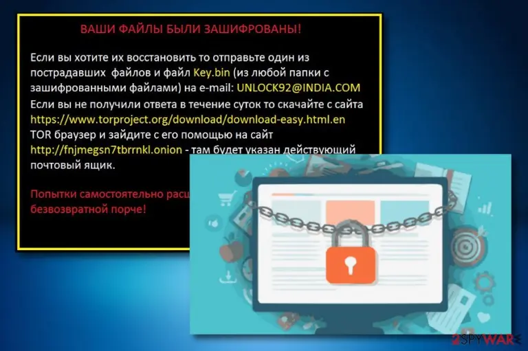 Unlock92 Zipper ransomware