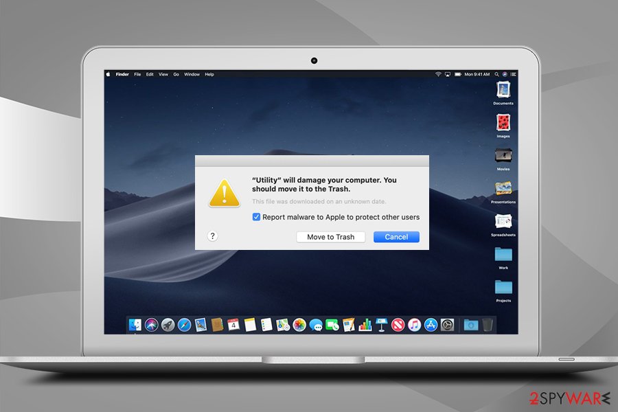 Utility will damage your computer pop-up Utility will damage your computer pop-up