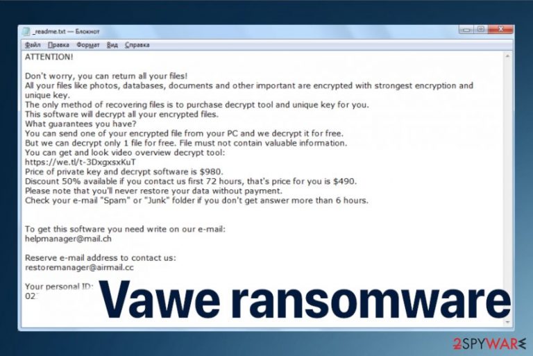 Vawe ransomware Vawe ransomware