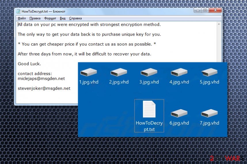 VHD cryptovirus VHD cryptovirus