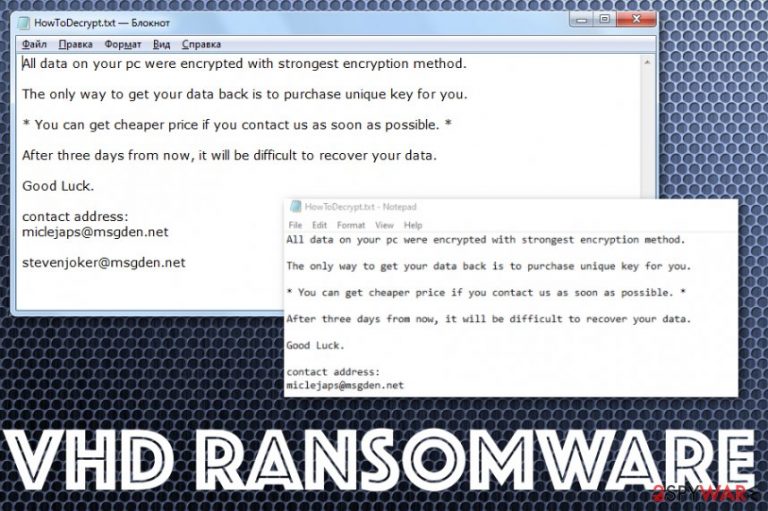 VHD ransomware VHD ransomware