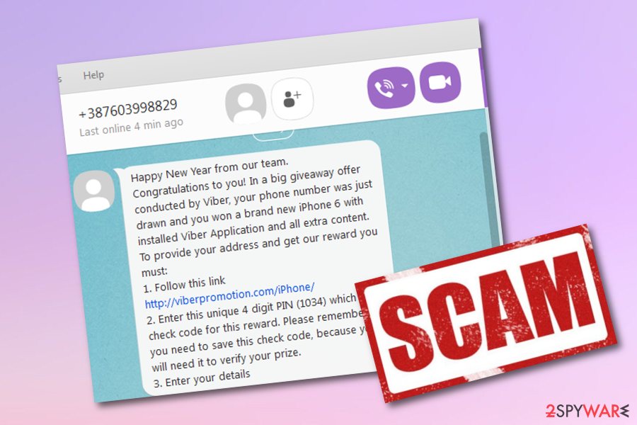 Viber prize scam Viber prize scam
