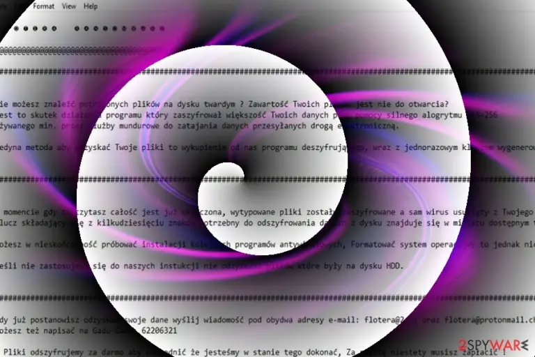 The image displaying Vortex malware