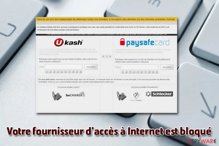 Votre fournisseur d'accès à Internet est bloqué