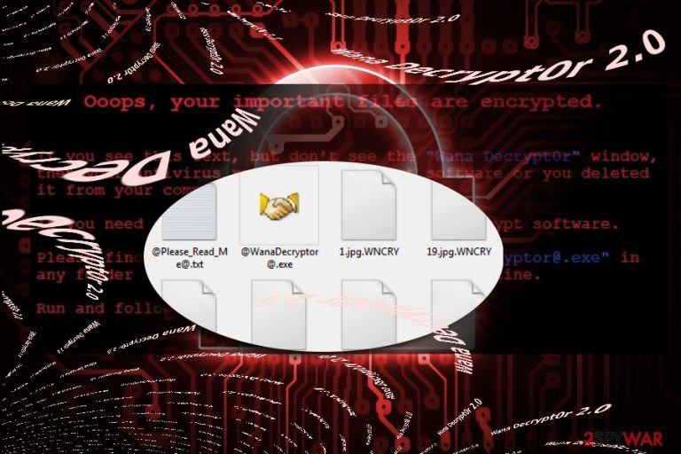 The image illustrating Wana Decrypt0r 2.0 The image illustrating Wana Decrypt0r 2.0
