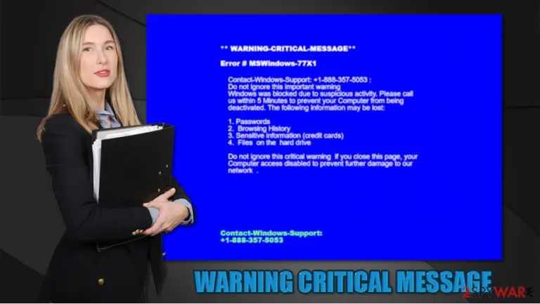 WARNING CRITICAL MESSAGE virus
