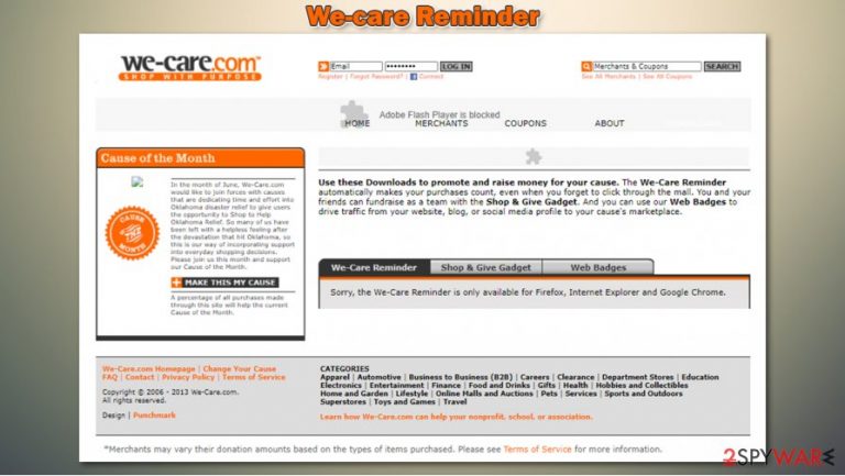 We-care Reminder virus We-care Reminder virus