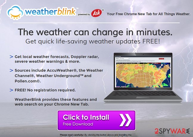 WeatherBlink Toolbar WeatherBlink Toolbar