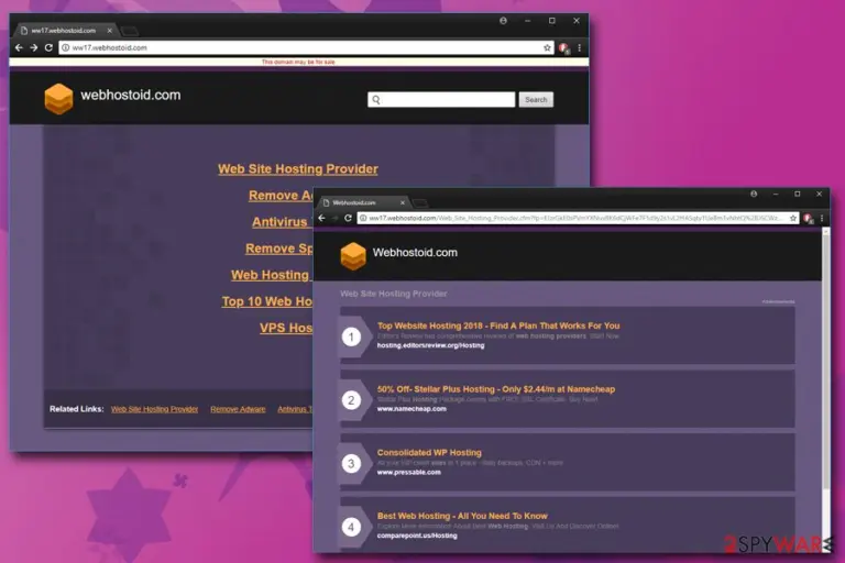 Webhostoid redirect